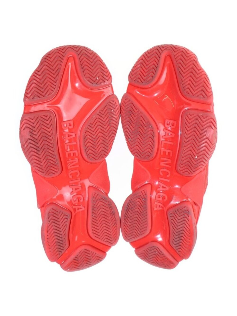 Balenciaga Triple S Trainers Low Cut Sneakers Red - Picture 5 of 6